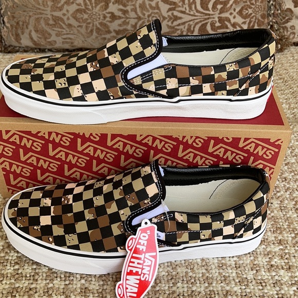 Vans Classic Slip-On Checkerboard Cmdsrt/Trwht WMN - Picture 4 of 16